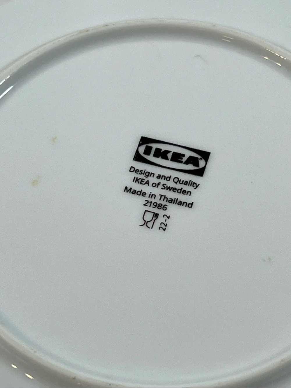 IKEA ENTUSIASM Side Plate Dessert Wall Art patterned blue & white 7